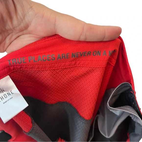 Rhone Men’s Bathing Suit Trunks Gray and Red Shorts Unlined Size 38 - Picture 7 of 8